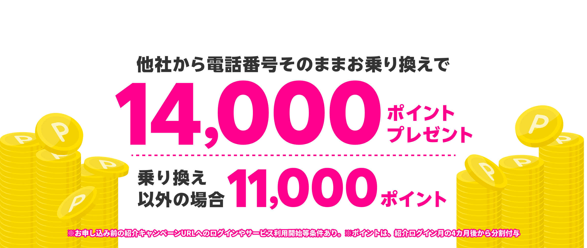 楽天モバイル 従業員紹介キャンペーン(三木谷キャンペーン)　他社からのお乗換えで14000ポイント、新規申込で7000ポイント